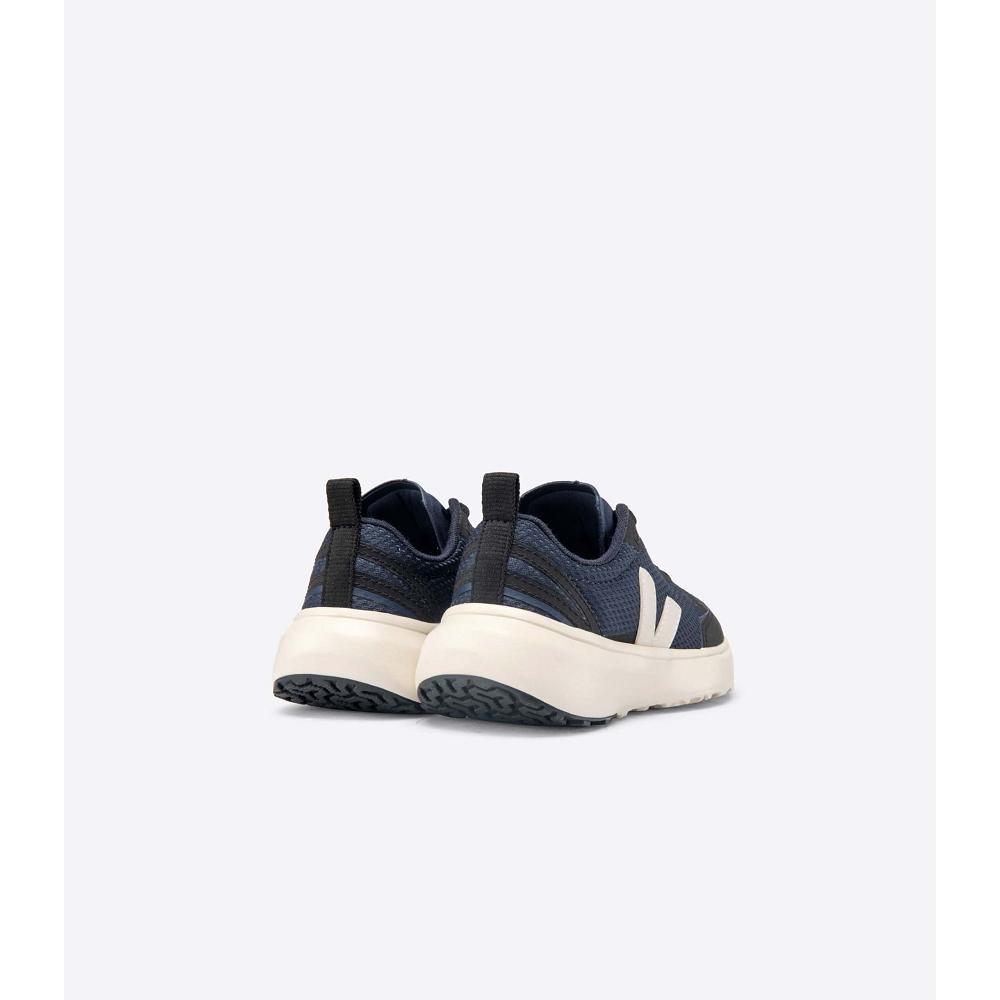 Kids' Veja CANARY ELASTIC LACE Shoes Navy | SG 770VRW